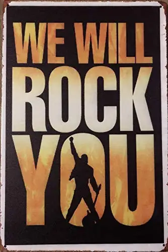 Metal Tin Sign Vintage Chic Art Decoration Music We Will Rock You for Home Bar Cafe Farm Store Garage or Club 12" X 8" 
Metal Tin Sign Vintage Chic Art Decoration Music We Will Rock You for Home Bar Cafe Farm Store Garage or Club 12" X 8"