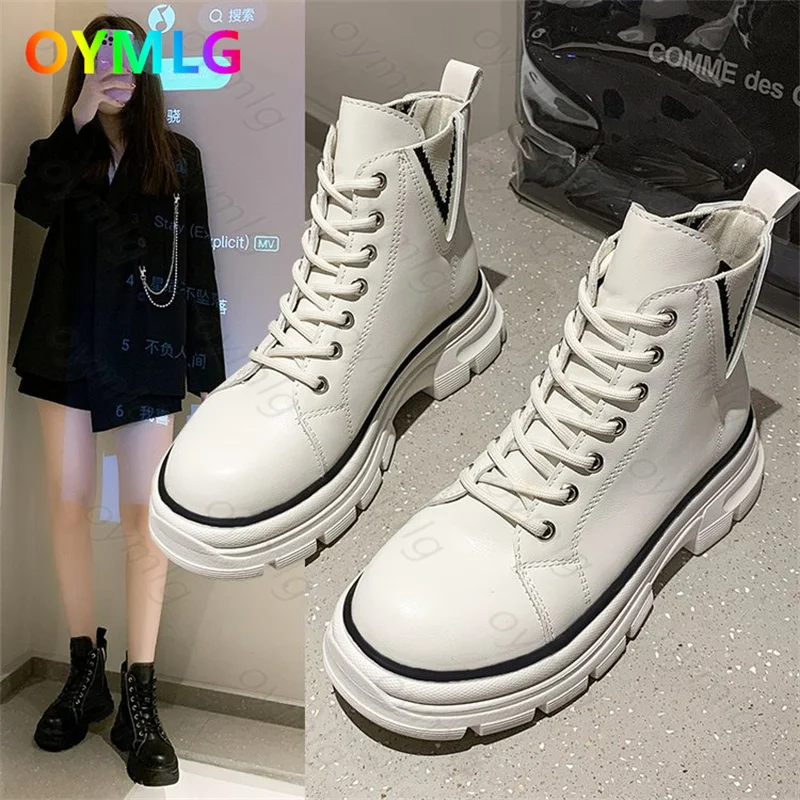 Lace-up thick-soled Martin boots women 2021 new women's boots low-cut plus cotton short tube soft leather ankle boots
Lace-up thick-soled Martin boots women 2021 new women's boots low-cut plus cotton short tube soft leather ankle boots