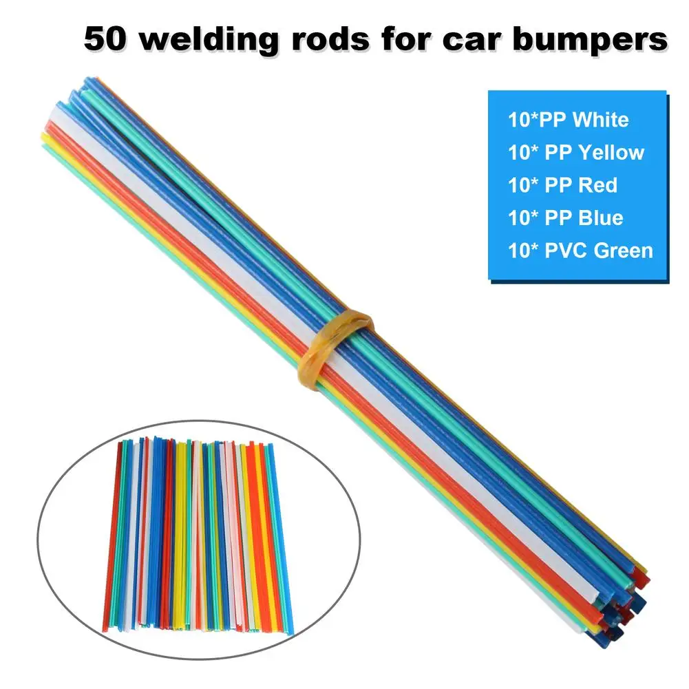 50pcs Colorful Plastic Welding Rods Plastic Welding Bumper Repair ABS/PP/PVC/PE Welding Sticks Welding Soldering Welder Gun
50pcs Colorful Plastic Welding Rods Plastic Welding Bumper Repair ABS/PP/PVC/PE Welding Sticks Welding Soldering Welder Gun