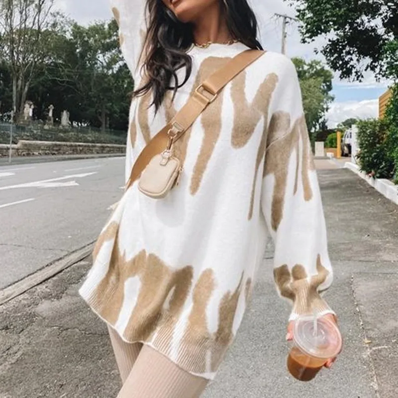 Fashion Y2K Stripes Sweaters Women Winter Warm Oversized Knitted Pullovers Female Long Jumpers Streetwear Loose Outerwear 2021 
Fashion Y2K Stripes Sweaters Women Winter Warm Oversized Knitted Pullovers Female Long Jumpers Streetwear Loose Outerwear 2021