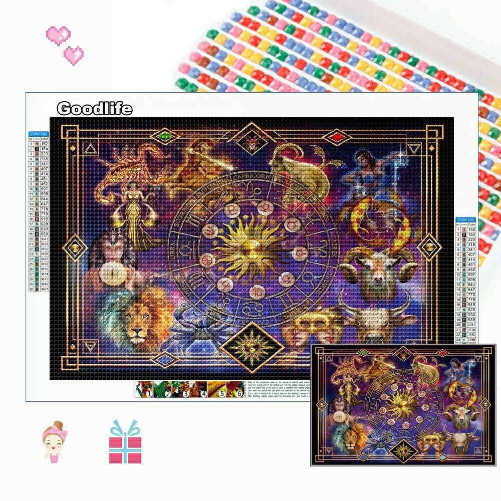 New 5D Diamond Painting Constellation Diamond Embroidery Cartoon Cross Stitch Mosaic Art Full Square/Round Rhinestone Of Picture
New 5D Diamond Painting Constellation Diamond Embroidery Cartoon Cross Stitch Mosaic Art Full Square/Round Rhinestone Of Picture
