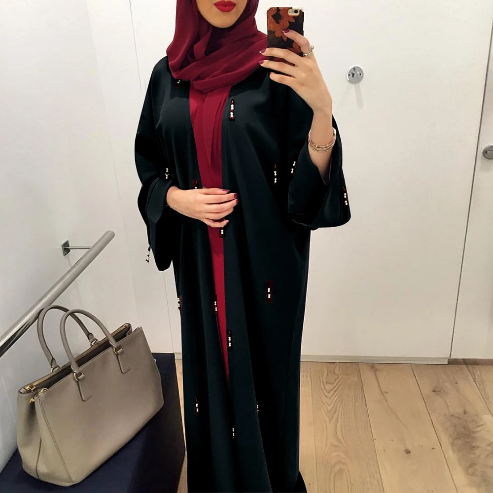 Siskakia Fashion Handmade Beaded Kimono Abaya Dubai Oman Islamic Women's Cardigan Robe Eid Mubarek Turkey Marocain Clothing 2020
Siskakia Fashion Handmade Beaded Kimono Abaya Dubai Oman Islamic Women's Cardigan Robe Eid Mubarek Turkey Marocain Clothing 2020