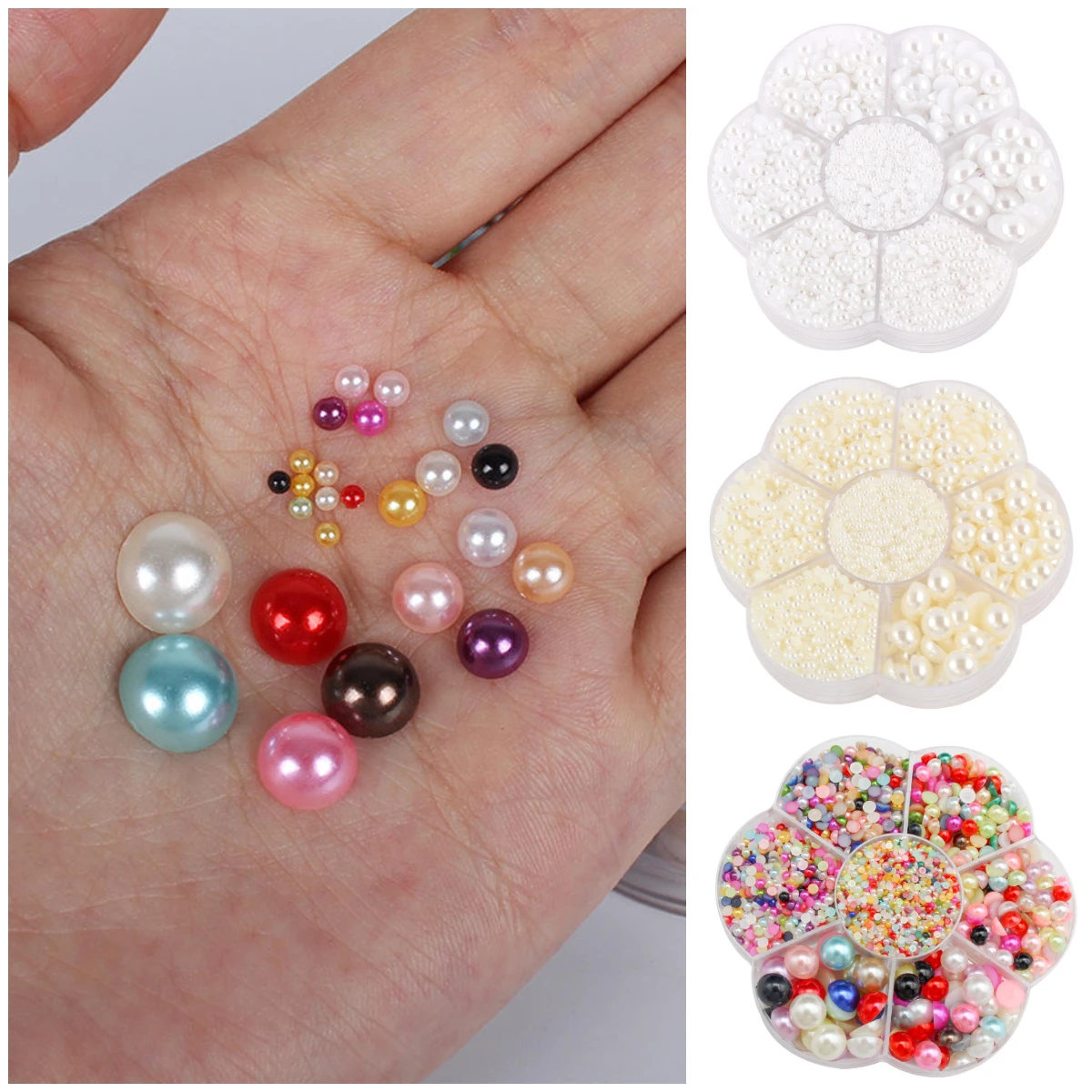 5600pcs Mixed Size Pearl Beads Half Round Pearls Abs Mitation Flat Back Pearl Beads For Diy Jewelry Nail Art Clothes Bag Making
5600pcs Mixed Size Pearl Beads Half Round Pearls Abs Mitation Flat Back Pearl Beads For Diy Jewelry Nail Art Clothes Bag Making