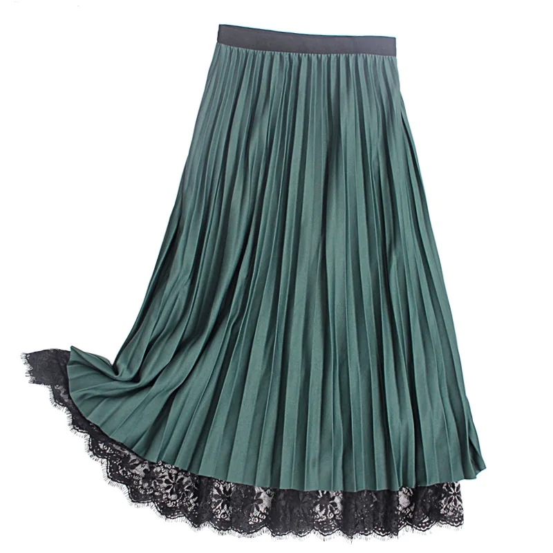 Elastic Waist 2020 Autumn Winter Women Skirt Pleated Net Yarn Fashion Stitching Mid-length Feamle Elegant Large Swing Skirt
Elastic Waist 2020 Autumn Winter Women Skirt Pleated Net Yarn Fashion Stitching Mid-length Feamle Elegant Large Swing Skirt