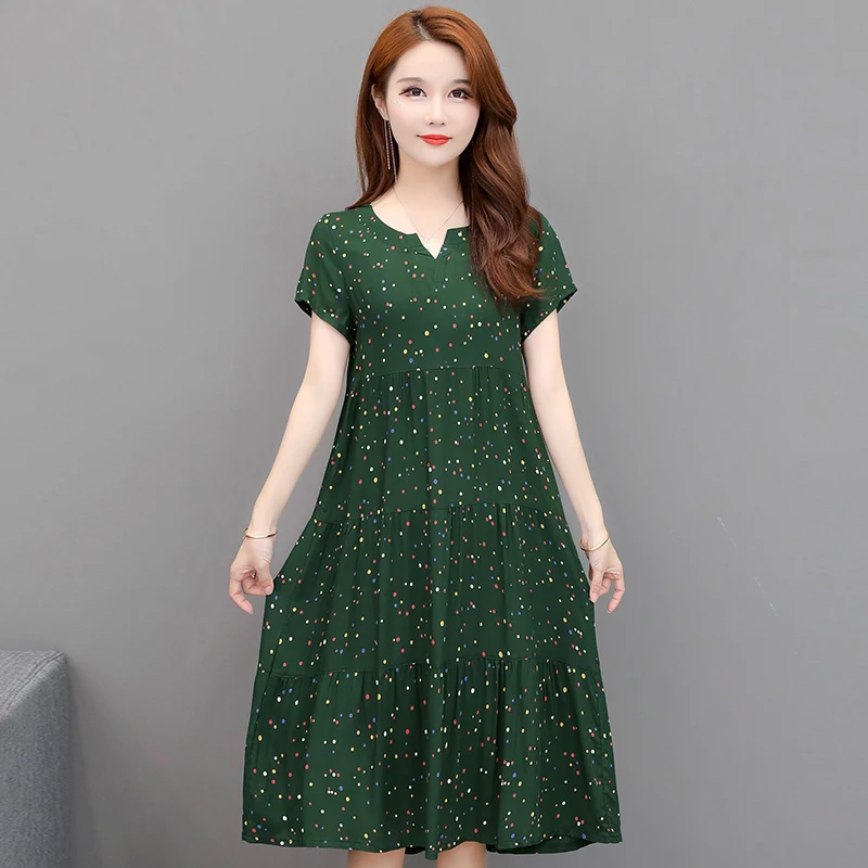 New arrival 2021 summer dot dress vestido slim loose V-neck casual women clothing cotton patchwork vestidos dresses plus size
New arrival 2021 summer dot dress vestido slim loose V-neck casual women clothing cotton patchwork vestidos dresses plus size
