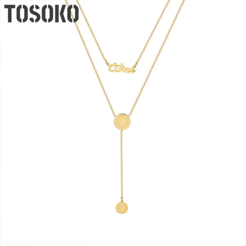 TOSOKO Stainless Steel Jewelry Super Long Tassel Portrait Round Card Pendant Multi Layered Necklace For Women BSP804
TOSOKO Stainless Steel Jewelry Super Long Tassel Portrait Round Card Pendant Multi Layered Necklace For Women BSP804