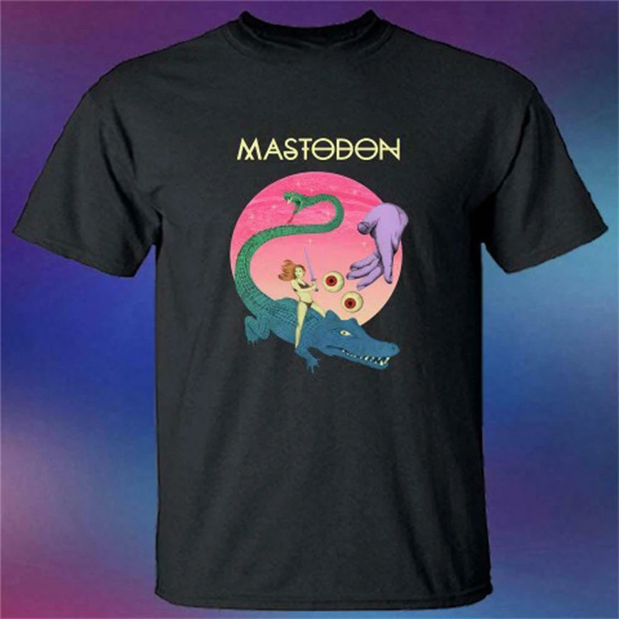 Новый Mastodon Snake Crocodille альбом Обложка Логотип Мужская черная футболка Размер Custom