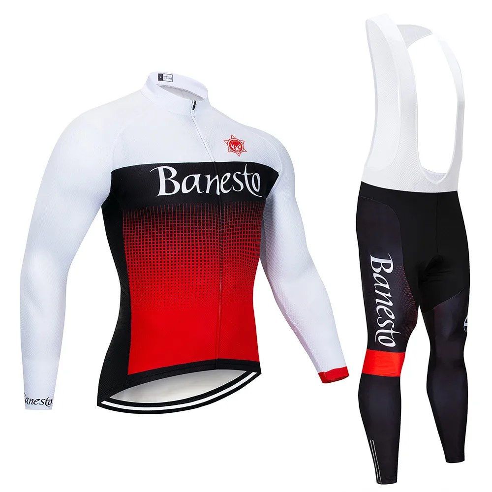 Banesto Cycling Clothing Men Cycle Clothing Jersey Set Long Sleeve Spring Autumn Road Bike Wear Riding Breathable Ropa Ciclismo
Banesto Cycling Clothing Men Cycle Clothing Jersey Set Long Sleeve Spring Autumn Road Bike Wear Riding Breathable Ropa Ciclismo
