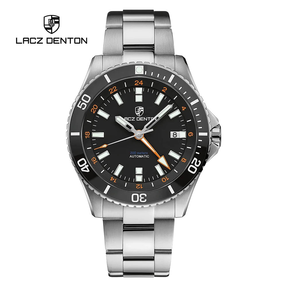 LACZ DENTON 40MM GMT Automatic Watch For Men Mechanical Wristwatches Waterproof Sapphire Glass Stainless Steel Business Relogio
LACZ DENTON 40MM GMT Automatic Watch For Men Mechanical Wristwatches Waterproof Sapphire Glass Stainless Steel Business Relogio