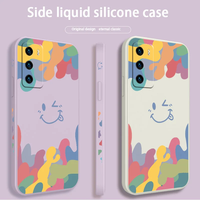 Smiley Liquid Silicone Soft Case For Huawei P40 P30 P20 Pro Lite Mate 40 30 20 Pro Lite P Smart 2021 Y7A Shockproof Phone Cover
Smiley Liquid Silicone Soft Case For Huawei P40 P30 P20 Pro Lite Mate 40 30 20 Pro Lite P Smart 2021 Y7A Shockproof Phone Cover