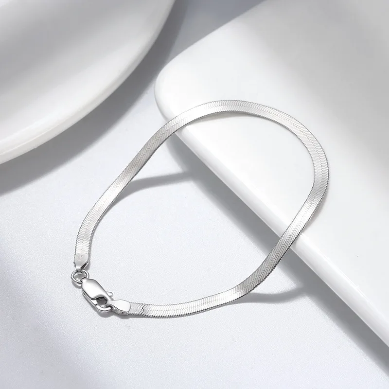Ins Style 925 Sterling Silver Bracelet 4mm20cm Blade Snake Bone Bracelet For Men & Women Jewelry Gifts
Ins Style 925 Sterling Silver Bracelet 4mm20cm Blade Snake Bone Bracelet For Men & Women Jewelry Gifts