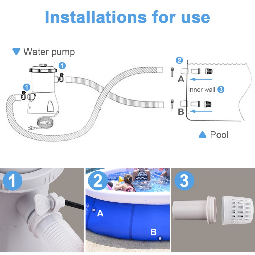 Electric Swimming Pool Cartridge Filter Pump For Above Ground Pools Cleaning Tool Paddling Pool Water Pump Filter Kit
Electric Swimming Pool Cartridge Filter Pump For Above Ground Pools Cleaning Tool Paddling Pool Water Pump Filter Kit