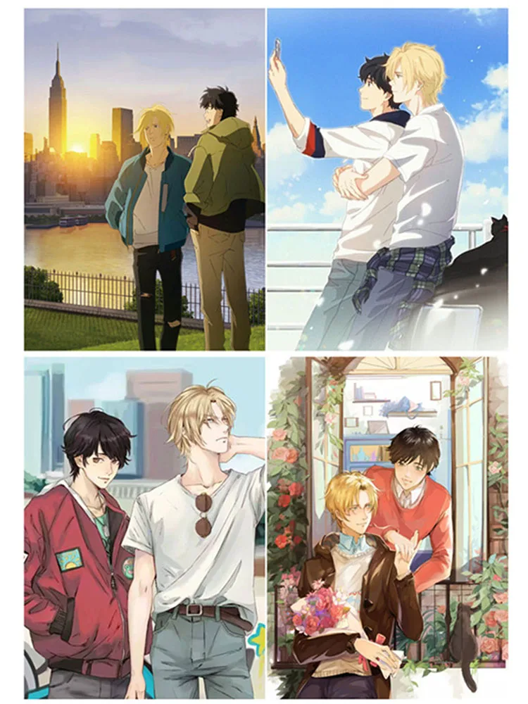 4pcs/set Japanese Anime Banana fish Retro Posters Art Movie Painting Kraft Paper Prints Home Room Decor Wall Stickers
4pcs/set Japanese Anime Banana fish Retro Posters Art Movie Painting Kraft Paper Prints Home Room Decor Wall Stickers
