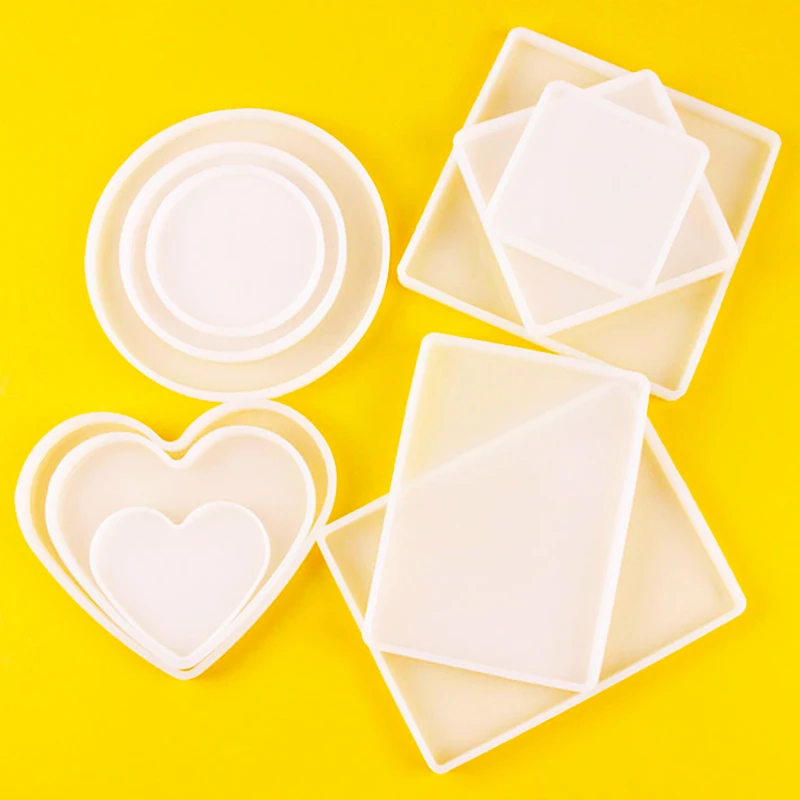 Geometry Coaster Resin Mold Round Heart Square Crystal Epoxy Silicone Mold DIY Jewelry Pendant Storage Tray Mold Casting Tools
Geometry Coaster Resin Mold Round Heart Square Crystal Epoxy Silicone Mold DIY Jewelry Pendant Storage Tray Mold Casting Tools