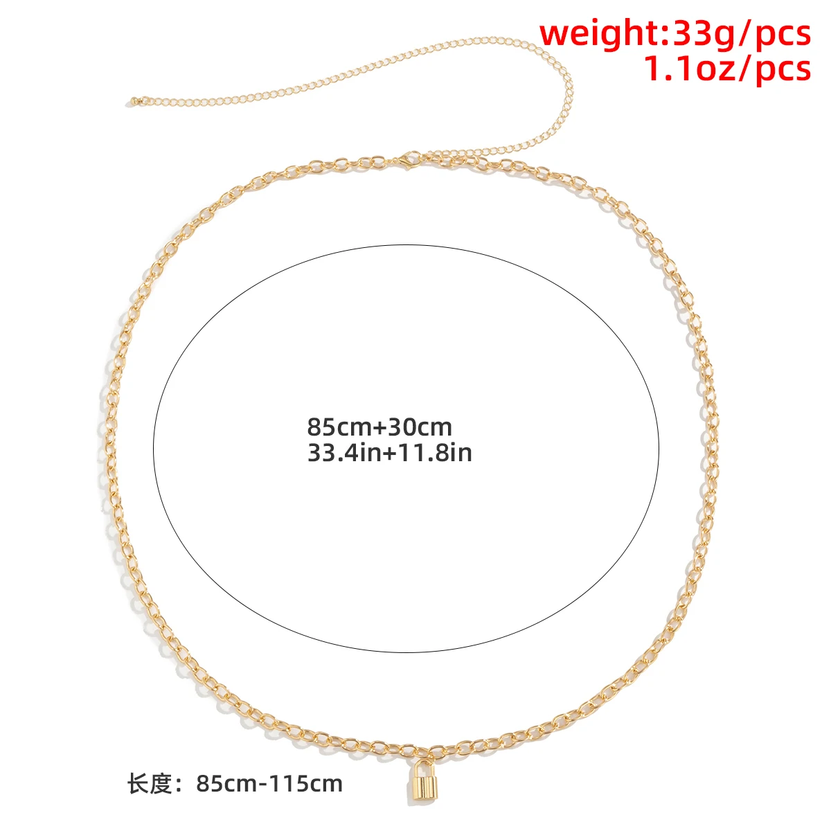Lacteo Neo Gothic Mini Metal Lock Shape Pendant Belt Waist Chain For Women Simple Minimalist Iron Body Chain Jewelry Gifts
Lacteo Neo Gothic Mini Metal Lock Shape Pendant Belt Waist Chain For Women Simple Minimalist Iron Body Chain Jewelry Gifts