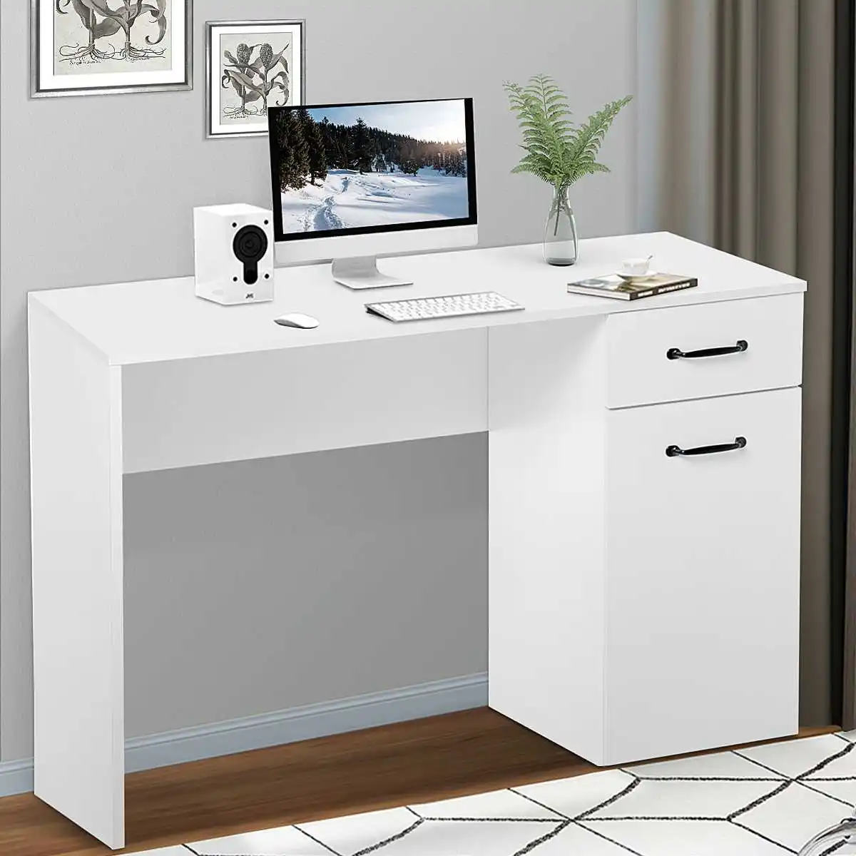 Computer Desk Multi-function Laptop Desk Writing Table Study Desk with Drawer Shelves Office Furniture PC Laptop Workstation
Computer Desk Multi-function Laptop Desk Writing Table Study Desk with Drawer Shelves Office Furniture PC Laptop Workstation