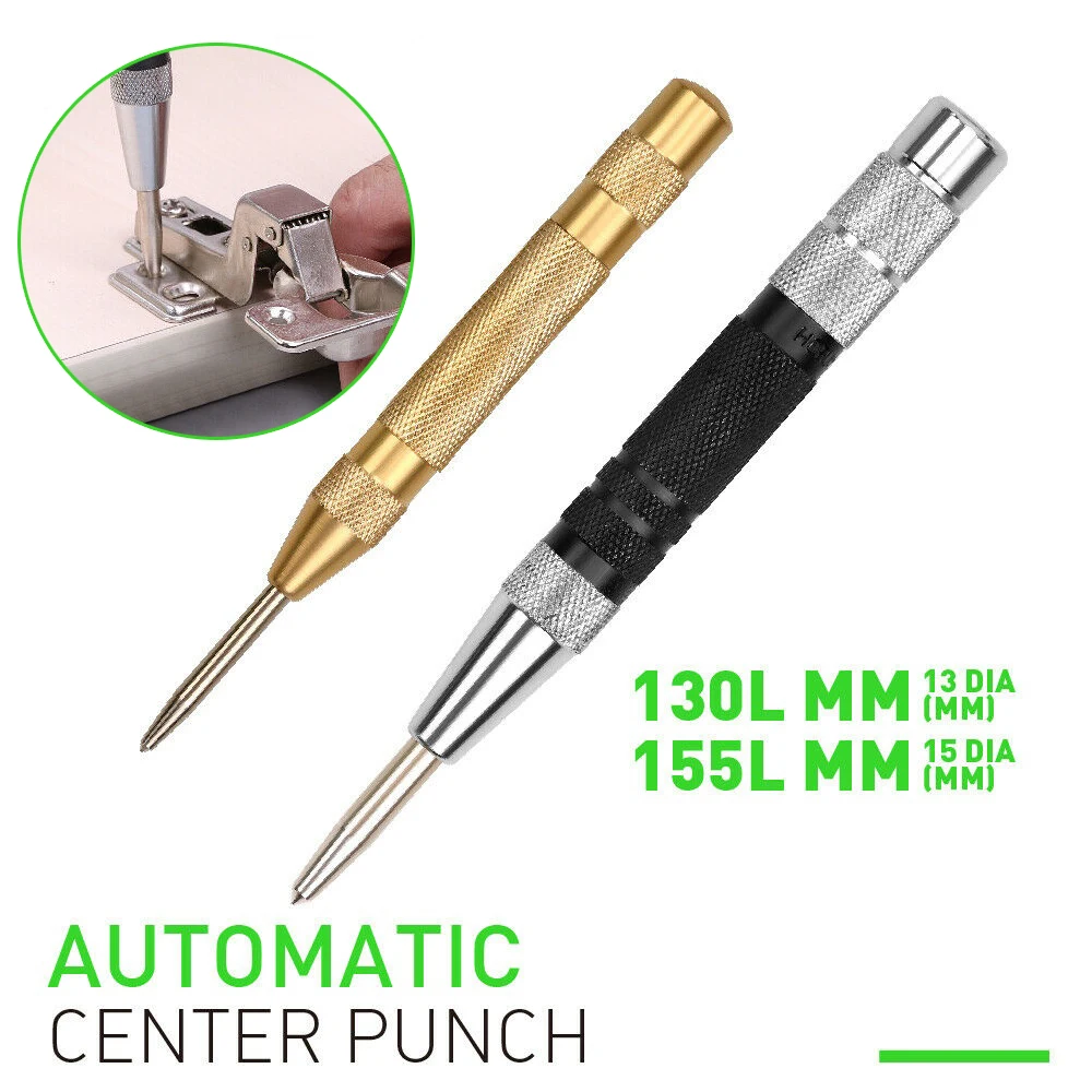 2pcs Super Strong Automatic Centre Punch with Adjustable Spring Loaded Metal Drill Tool Hogard 
2pcs Super Strong Automatic Centre Punch with Adjustable Spring Loaded Metal Drill Tool Hogard