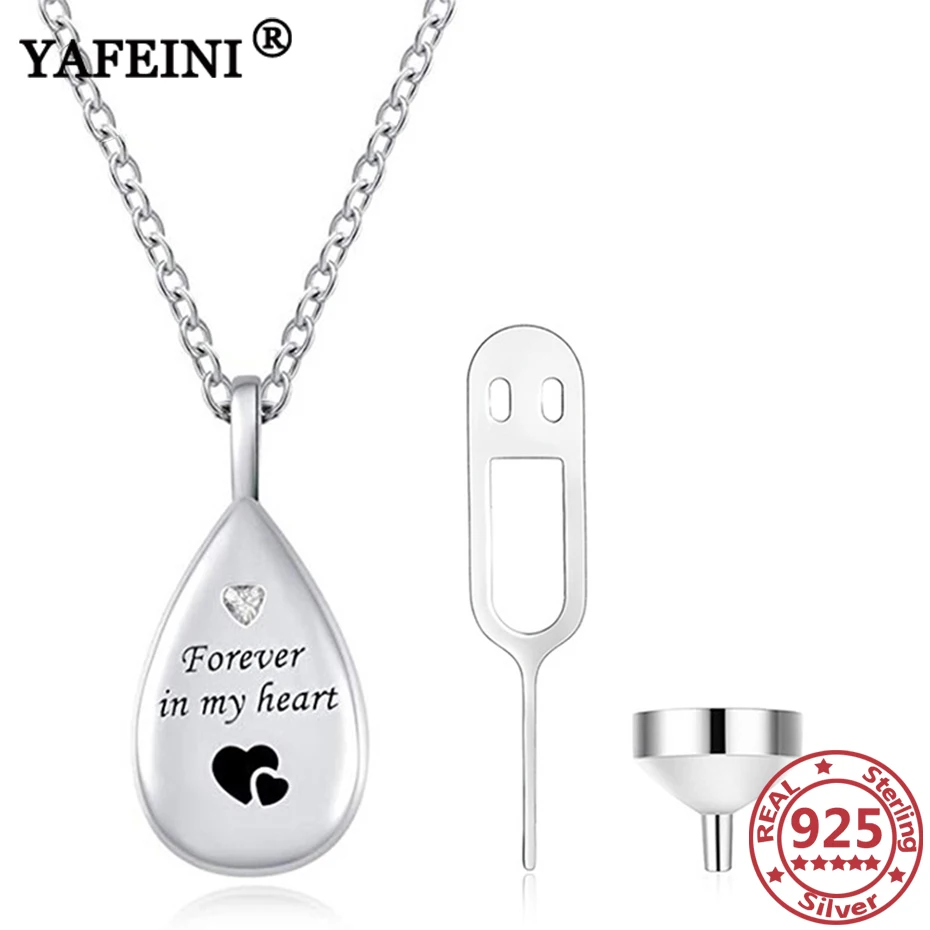 YAFEINI 925 Sterling Silver Water Drop Urn Necklaces for Ashes Memorial Heart Pendants Pet Ash Casket Cremation Holder Necklaces
YAFEINI 925 Sterling Silver Water Drop Urn Necklaces for Ashes Memorial Heart Pendants Pet Ash Casket Cremation Holder Necklaces