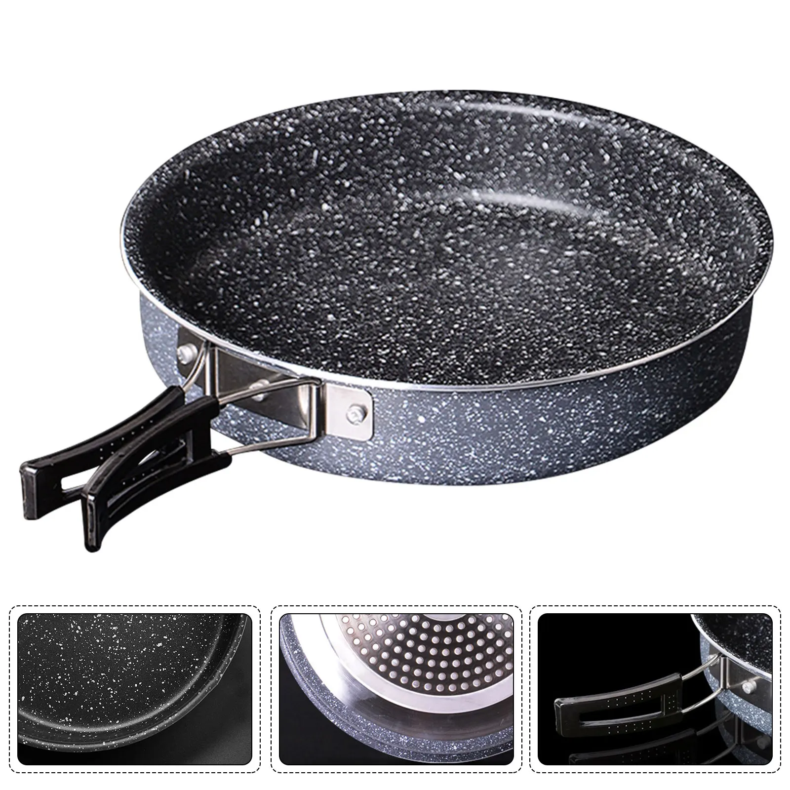 Nonstick Camping Frying Pan Portable Outdoor Cookware with Folding Handle Durable Warp Resistant Cookware for Hiking Camping
Nonstick Camping Frying Pan Portable Outdoor Cookware with Folding Handle Durable Warp Resistant Cookware for Hiking Camping