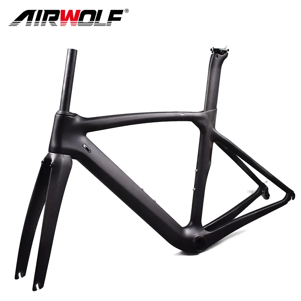 AIRWOLF U Brake Road Bike Frame 700C Aero T1100 Carbon Fiber Racing Road Bicycle Frame Size 50 53 55 57cm Bottom Bracket BB386
AIRWOLF U Brake Road Bike Frame 700C Aero T1100 Carbon Fiber Racing Road Bicycle Frame Size 50 53 55 57cm Bottom Bracket BB386