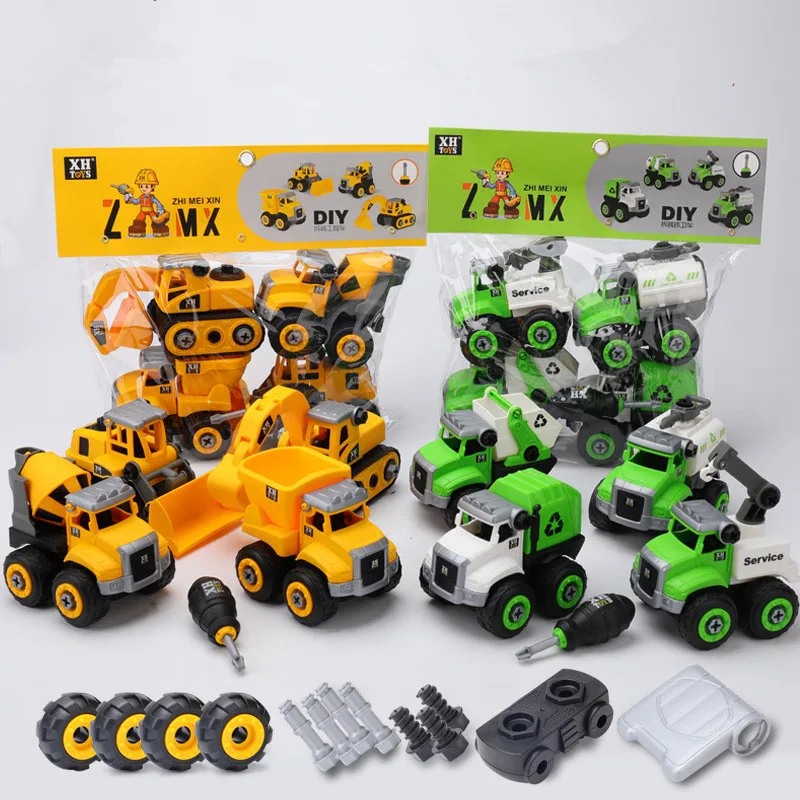 Kids Disassembly Engineering Team Toy Car Excavator Sanitation Team DIY Removable Assembly Sliding Children Toys 4-piece Set
Kids Disassembly Engineering Team Toy Car Excavator Sanitation Team DIY Removable Assembly Sliding Children Toys 4-piece Set