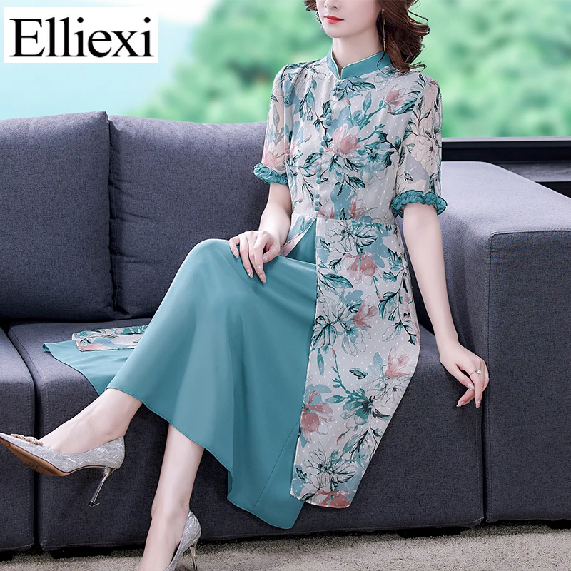 Elliexi Patchwork Printed Dresses For Women Casual Half Sleeve Autumn Women Dress Button lady Split Dress Famous family style
Elliexi Patchwork Printed Dresses For Women Casual Half Sleeve Autumn Women Dress Button lady Split Dress Famous family style