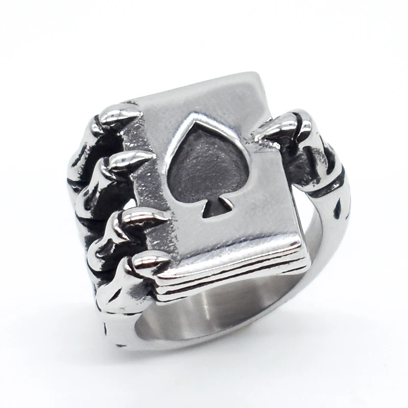 AMUMIU 2021 Paw Claw Fashion Stainless Steel Ring For Men Biker Punk Jewelry Spades Poker Top Quality Wholesale HR078
AMUMIU 2021 Paw Claw Fashion Stainless Steel Ring For Men Biker Punk Jewelry Spades Poker Top Quality Wholesale HR078