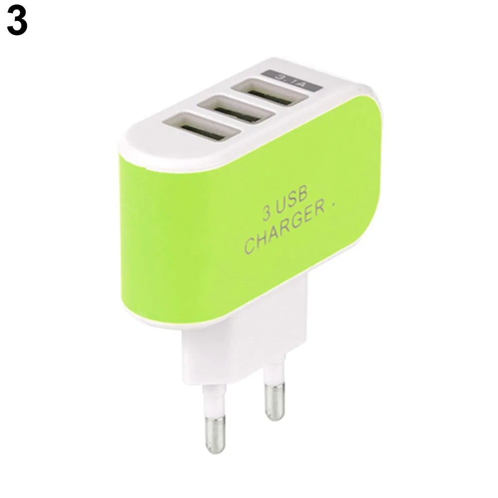 3.1A тройной USB порт настенный домашний дорожный AC зарядное устройство адаптер для