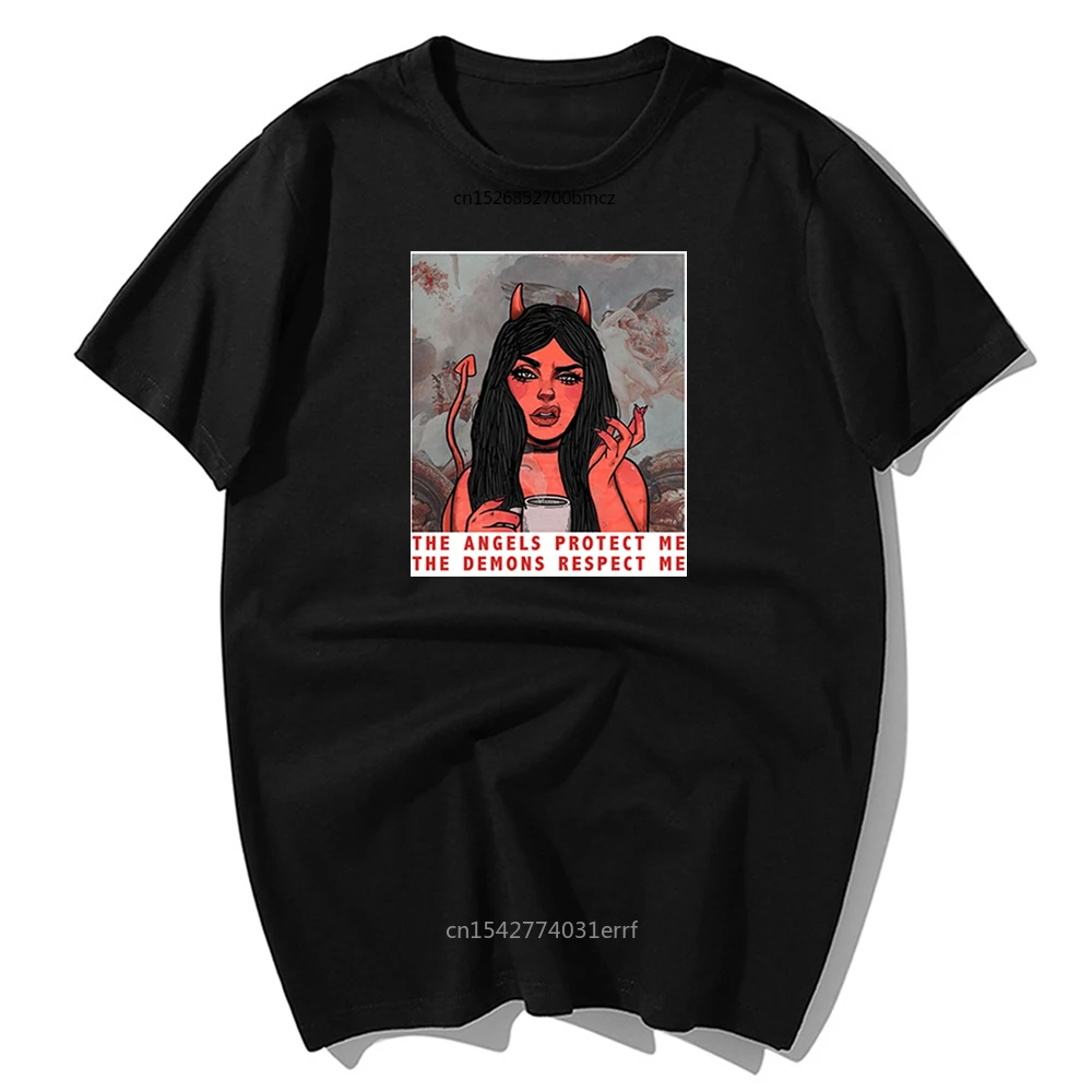 Funny The Angels Protect Me The Demons Respect Me T Shirt Short Sleeve Streetwear Casual Women Tee Shirt
Funny The Angels Protect Me The Demons Respect Me T Shirt Short Sleeve Streetwear Casual Women Tee Shirt