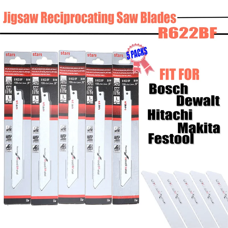 5Pcs 140mm High Carbon Steel Reciprocating Jig Saw Blade Hand Saber Saw Blade For Wood Pruning Plastic Pipe Metal Clean Saw
5Pcs 140mm High Carbon Steel Reciprocating Jig Saw Blade Hand Saber Saw Blade For Wood Pruning Plastic Pipe Metal Clean Saw