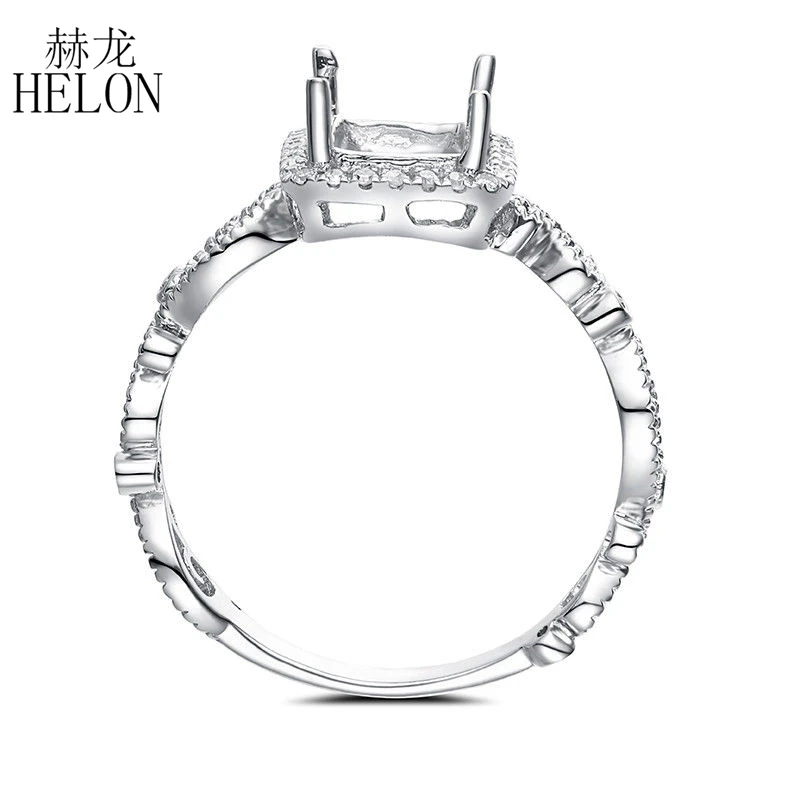 Кольцо HELON из белого золота с натуральными бриллиантами 8 х6 мм - купить по