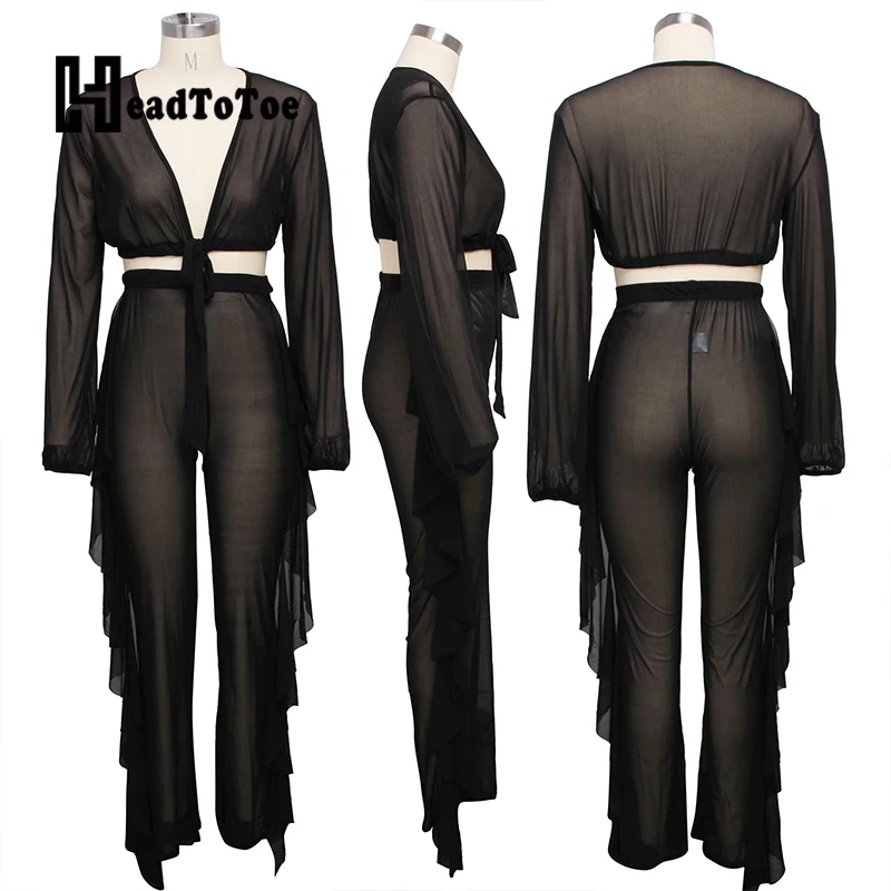 Solid Mesh Perspective Navel Ruffles Sexy Beach Style 2 Piece Set Women Lantern Sleeve V Neck Two Piece Outfits Woman
Solid Mesh Perspective Navel Ruffles Sexy Beach Style 2 Piece Set Women Lantern Sleeve V Neck Two Piece Outfits Woman