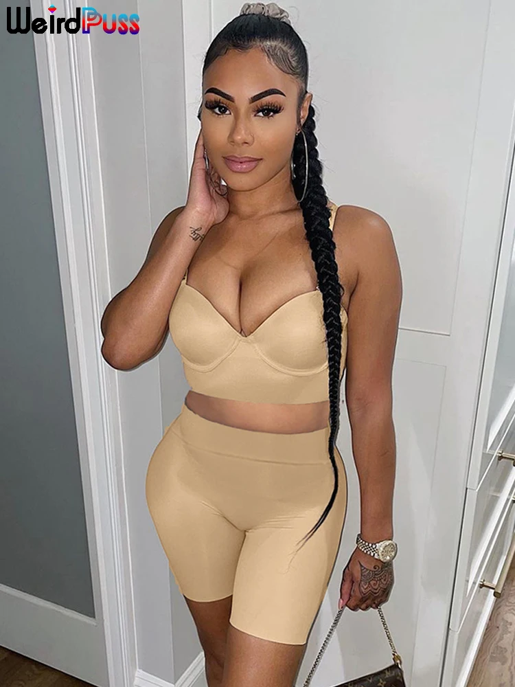 Weird Puss Fitness Women Tracksuit 2 Piece Set Body-Shaping Bra Padded Tank Top+Biker Shorts Casual Sporty Matching Activewear
Weird Puss Fitness Women Tracksuit 2 Piece Set Body-Shaping Bra Padded Tank Top+Biker Shorts Casual Sporty Matching Activewear