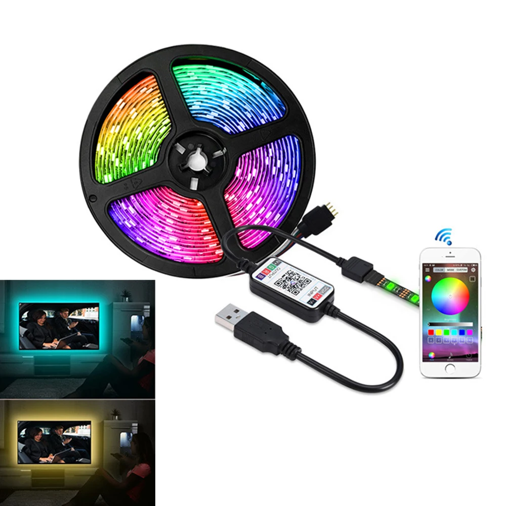 Bluetooth Светодиодные ленты 5V USB SMD5050 цветная (RGB) светодиодная лента со смарт-приложением Управление 30 светодиодов/м Водонепроницаемый светоди...
Bluetooth Светодиодные ленты 5V USB SMD5050 цветная (RGB) светодиодная лента со смарт-приложением Управление 30 светодиодов/м Водонепроницаемый светоди...