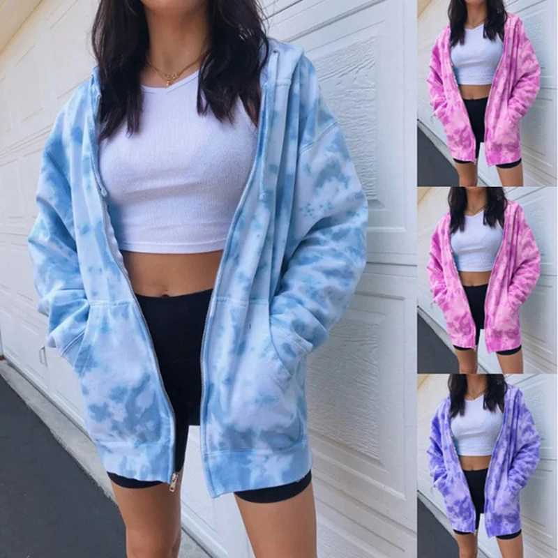 Женская куртка с принтом Tie Dye, летняя модная куртка на молнии, уличная одежда, Толстовка С Карманами, свободная куртка оверсайз
Женская куртка с принтом Tie Dye, летняя модная куртка на молнии, уличная одежда, Толстовка С Карманами, свободная куртка оверсайз