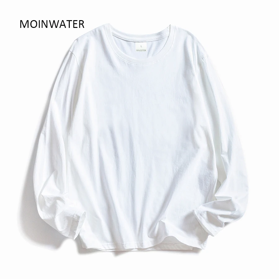 MOINWATER Women O-neck Long Sleeve T shirts Lady White Cotton Tops Female Soft Casual Tees Women's Black T-shirt MLT1901
MOINWATER Women O-neck Long Sleeve T shirts Lady White Cotton Tops Female Soft Casual Tees Women's Black T-shirt MLT1901
