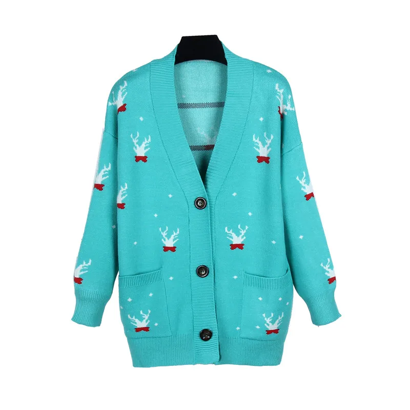 2020 Fashion Elegant Women Christmas Cardigans Casual V-neck Single Breasted Long Sleeves Clothes
2020 Fashion Elegant Women Christmas Cardigans Casual V-neck Single Breasted Long Sleeves Clothes