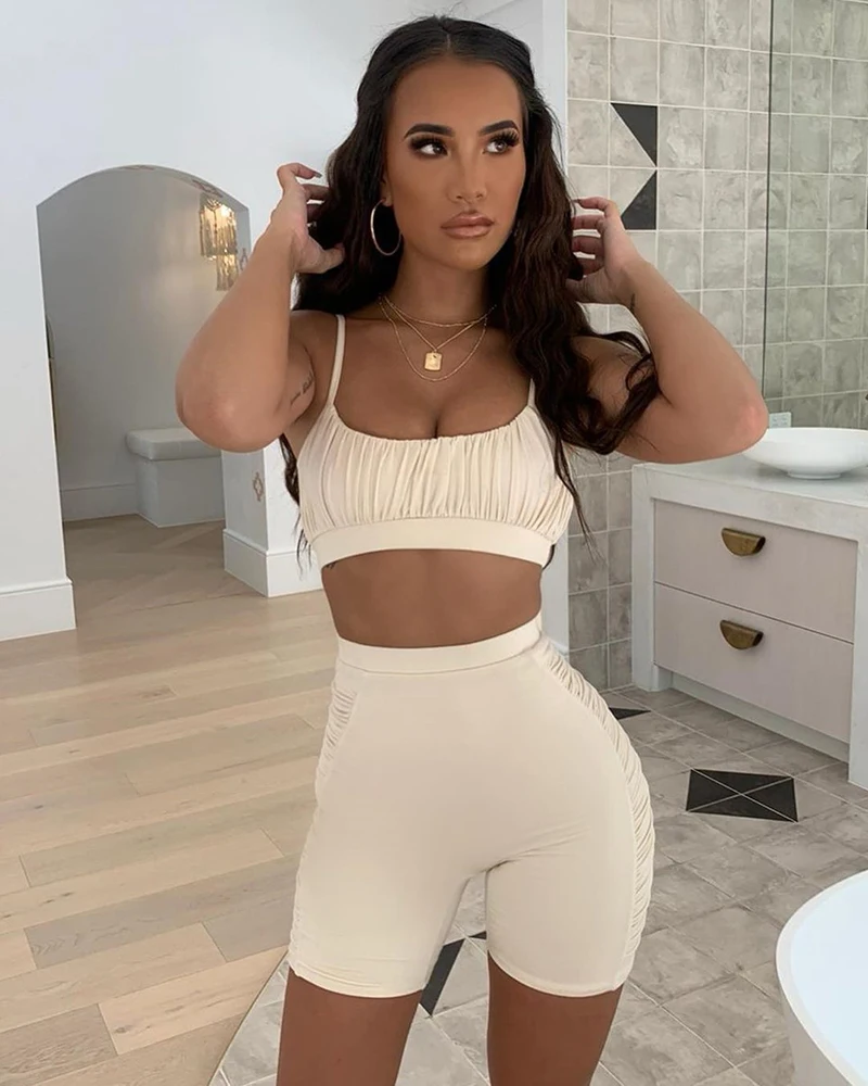 Nattemaid Spaghetti Tight Summer Bike Cycle Set Women Casual Bodycon Sport Two Piece Set Crop Top and Shorts Yoga 2 Piece Set
Nattemaid Spaghetti Tight Summer Bike Cycle Set Women Casual Bodycon Sport Two Piece Set Crop Top and Shorts Yoga 2 Piece Set