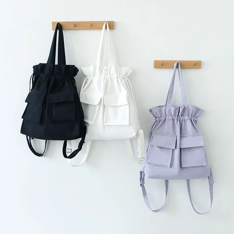 Fashion Korean Style Canvas Cotton Backpack Tote Bag Shoulder Bag Drawstring Backpack Handbag Reusable Machine Washable
Fashion Korean Style Canvas Cotton Backpack Tote Bag Shoulder Bag Drawstring Backpack Handbag Reusable Machine Washable