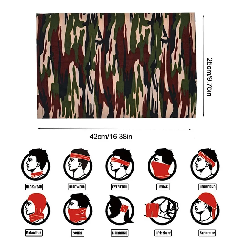 Outdoor Balaclava Bandana Uv Protection Biker Cover Scarf Seamless Magic Headband Camouflage Neck Gaiter Face Cover Headwear
Outdoor Balaclava Bandana Uv Protection Biker Cover Scarf Seamless Magic Headband Camouflage Neck Gaiter Face Cover Headwear