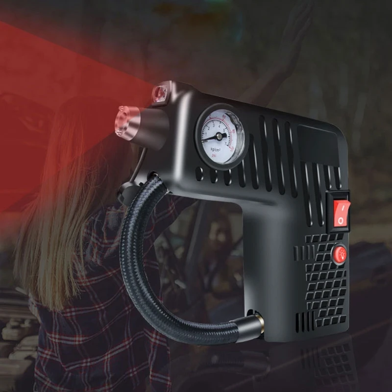 Ручной воздушный компрессор R3MD 12 В для автомобиля, многофункциональный воздушный насос, насос для шин с ярким аварийным фонариком
Ручной воздушный компрессор R3MD 12 В для автомобиля, многофункциональный воздушный насос, насос для шин с ярким аварийным фонариком