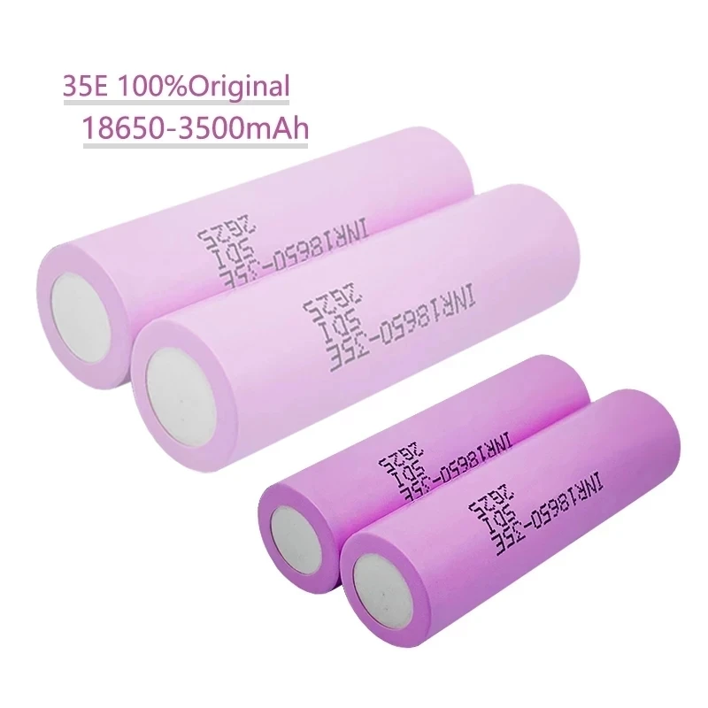 100% Original 18650 3500mAh 20A discharge INR18650 35E INR18650-35E 18650 battery Li-ion 3.7v rechargable Battery
100% Original 18650 3500mAh 20A discharge INR18650 35E INR18650-35E 18650 battery Li-ion 3.7v rechargable Battery