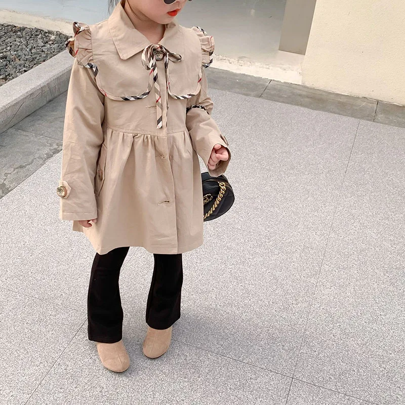 2021 autumn new children's wear girls' European and American style collar detachable waist windbreaker girls' coat 2-294
2021 autumn new children's wear girls' European and American style collar detachable waist windbreaker girls' coat 2-294
