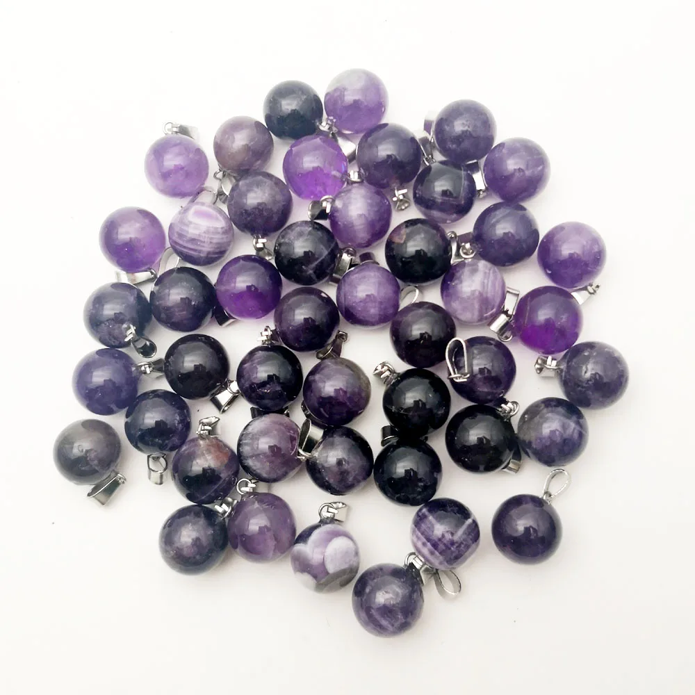 Amethysts 14MM natural stone round pendant Necklace for jewelry making Charm Fashion Accessories 50PCS Wholesale free shipping
Amethysts 14MM natural stone round pendant Necklace for jewelry making Charm Fashion Accessories 50PCS Wholesale free shipping