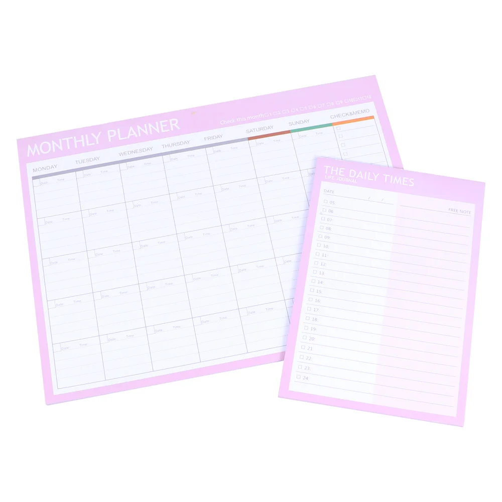 2pcs Weekly Notepad Planner Monthly Paper Planning Notepad Schedule Checklist
2pcs Weekly Notepad Planner Monthly Paper Planning Notepad Schedule Checklist