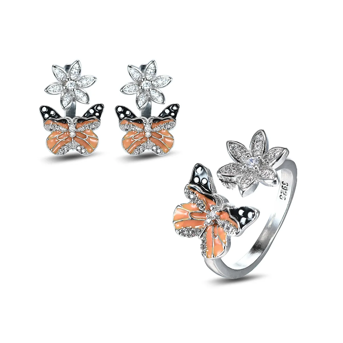 Luxury Female Enamel Epoxy Flower Butterfly Ring Charm Silver Color Thin Wedding Rings For Women Zircon Engagement Ring Jewelry
Luxury Female Enamel Epoxy Flower Butterfly Ring Charm Silver Color Thin Wedding Rings For Women Zircon Engagement Ring Jewelry