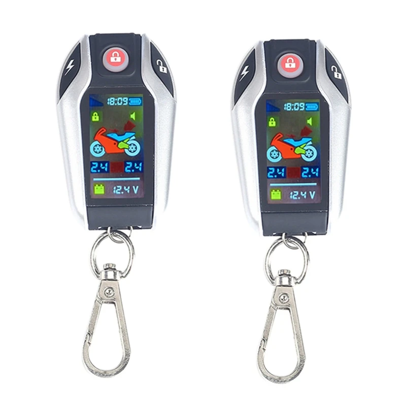 Motorcycle Two-Way Alarm LCD Sn Anti-Theft Security System with Accu Voltmeter Time Display Tire Pressure Monitor
Motorcycle Two-Way Alarm LCD Sn Anti-Theft Security System with Accu Voltmeter Time Display Tire Pressure Monitor