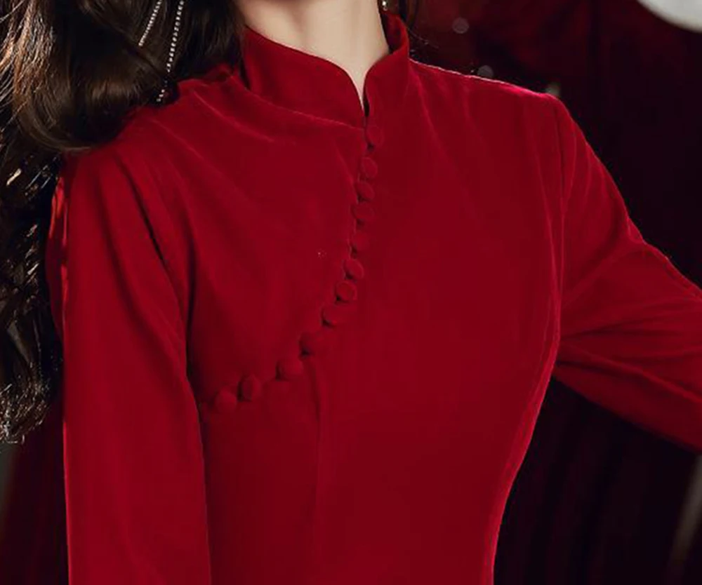 FairyShely Spring Fell Velvet Long Dress 2020 Vintage Women Plus Size High Waist Dress Ladies Elegant Temperament Party Dresses
FairyShely Spring Fell Velvet Long Dress 2020 Vintage Women Plus Size High Waist Dress Ladies Elegant Temperament Party Dresses