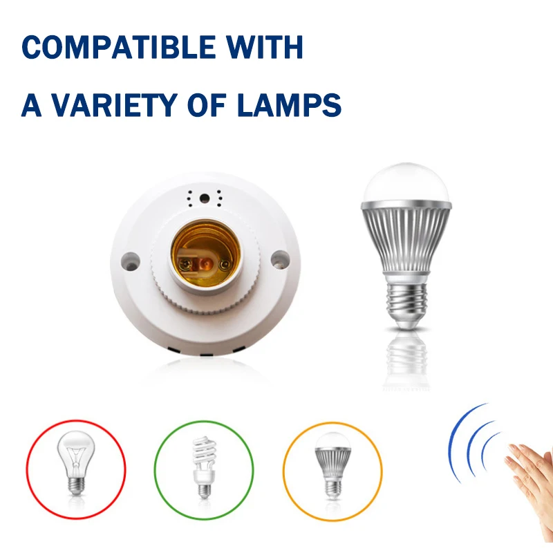 NEW Screw Lamp Base E27 220V Sound Voice Sensor Light Lamp Holder Socket Base Light Bulb E27 Socket Holder Adapter Converter
NEW Screw Lamp Base E27 220V Sound Voice Sensor Light Lamp Holder Socket Base Light Bulb E27 Socket Holder Adapter Converter