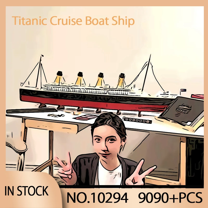 10294 New Creator Expert 9090 PCS Movie Titanic Large Cruise Boat Ship Model Building Bricks Diy Toys Gift
10294 New Creator Expert 9090 PCS Movie Titanic Large Cruise Boat Ship Model Building Bricks Diy Toys Gift